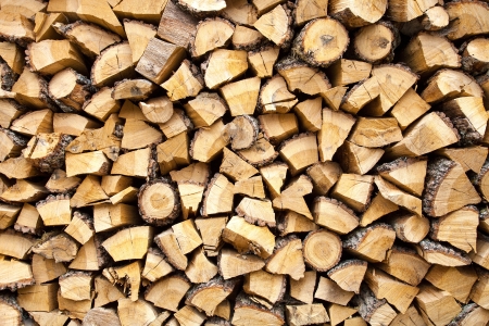 Cut wood to burn in the fireplaceの写真素材