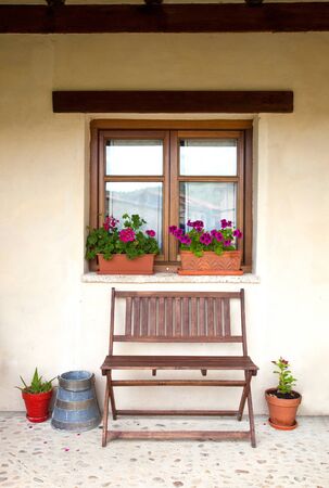 Porch of a cottage to relaxの写真素材