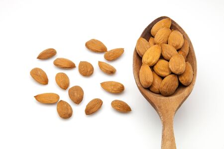bare almonds ready to eatの写真素材