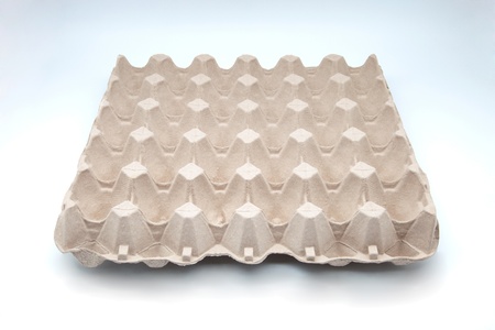 eggs box on white fundの写真素材