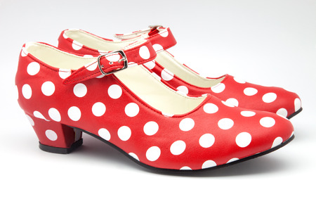 nice red shoes to danceの写真素材