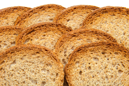 toast slices on white fundの写真素材