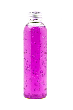 bottle of body oil on a white backgroundの写真素材