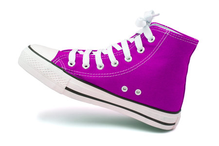 sports footwear on white backgroundの写真素材