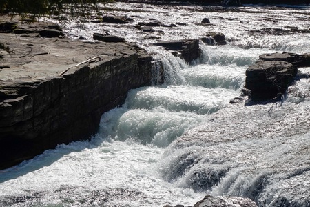 Nymph Falls Nature Park, Puntledge River Fish Ladders ~ Comox-Strathcona, Vancouver Island, BC, Canadaの写真素材