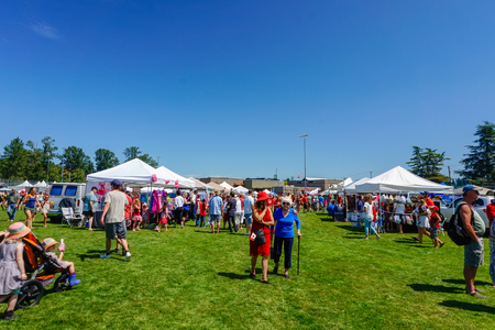 Comox Valley~Vancouver Island,BC, Canada, July 1st 2017 Canada Day Celebrations in Courtenay~Vancouver Island,BC, Canadaのeditorial素材
