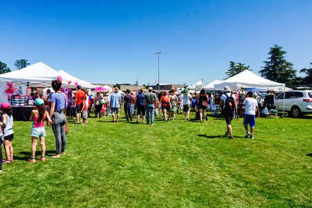 Comox Valley~Vancouver Island,BC, Canada, July 1st 2017 Canada Day Celebrations in Courtenay~Vancouver Island,BC, Canadaのeditorial素材
