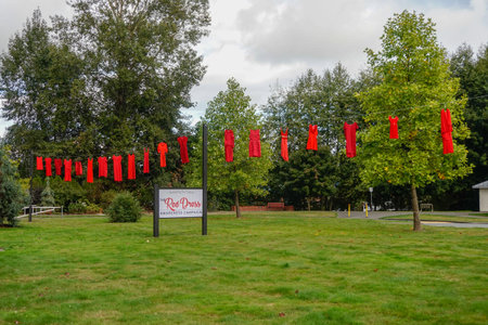 Comox Valley~Vancouver Island, BC, Canada, Sept 30 2017. The Red Dress Awareness Campaign &...