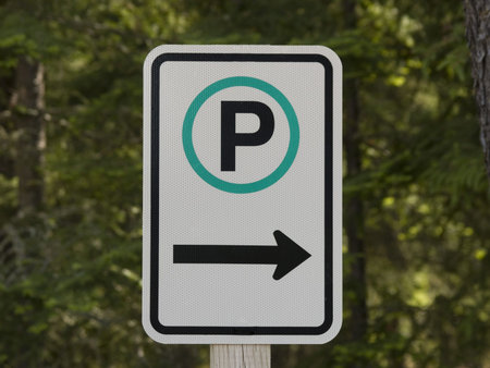Isolated photo of symbolized parking signの写真素材