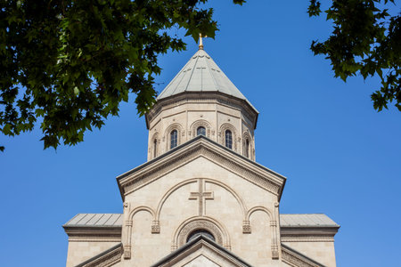 Shota Rustaveli, Tbilisi - Georgia - 06.25.2023: The Kashveti Church of St. George, Summer 2023