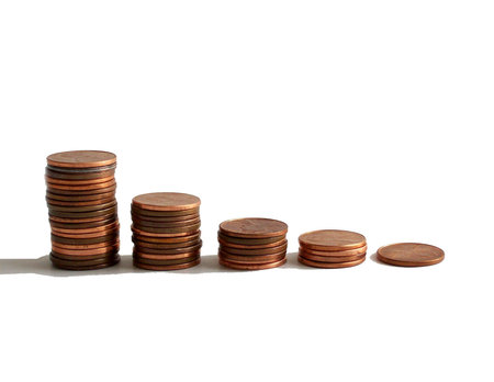 Pennies Risingの写真素材