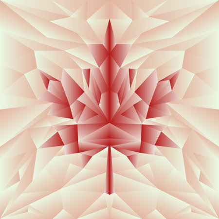 Vector autumn polygonal mosaic background in red colorsのイラスト素材