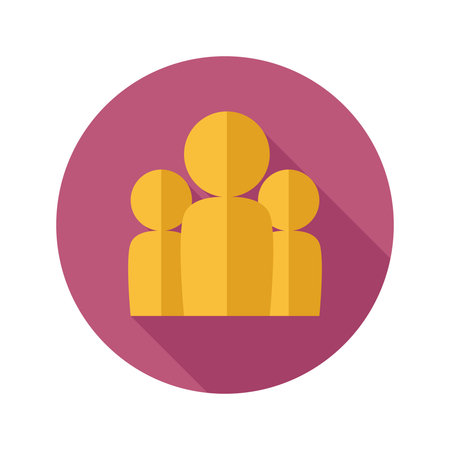 Vector simple flat modern round users iconのイラスト素材