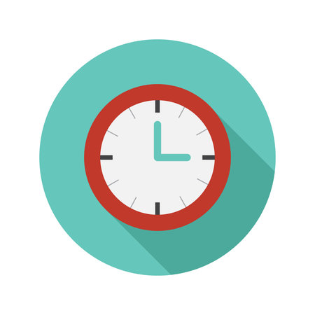 Vector simple flat modern round watch iconのイラスト素材