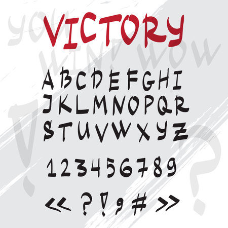 Vector hand drawn graffiti style latin alphabet. Handwritten doodle font.のイラスト素材