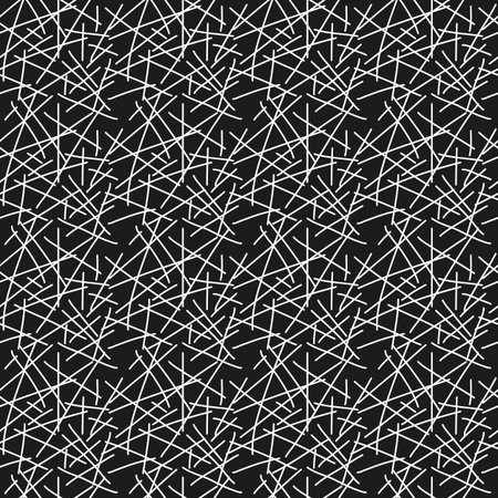 Vector trendy hand drawn simple scratches texture seamless pattern. Doodle style background.のイラスト素材