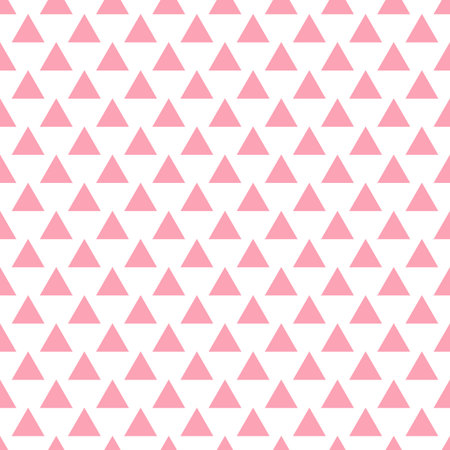 Vector geometric pink seamless pattern. Simple background