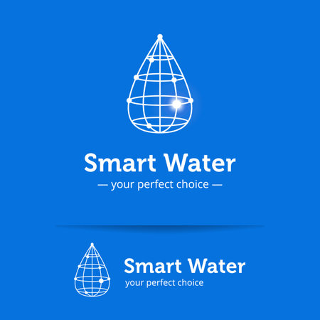 Vector line style clean water dropのイラスト素材