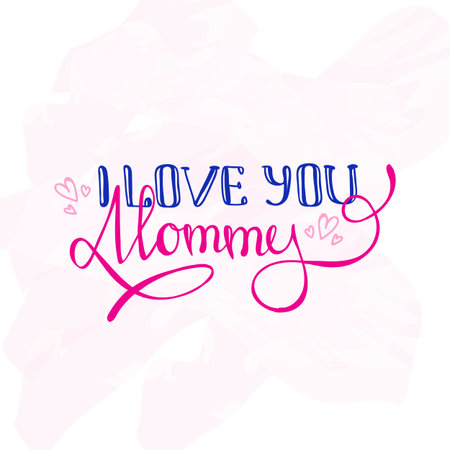 Vector Mothers Day design concept. Hand lettered inscriptionのイラスト素材