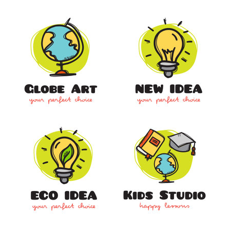 doodle icon collection. Funny cartoon style symbols.のイラスト素材