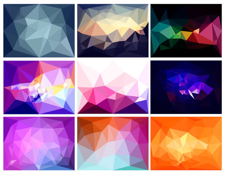 Vector polygonal backgrounds setのイラスト素材