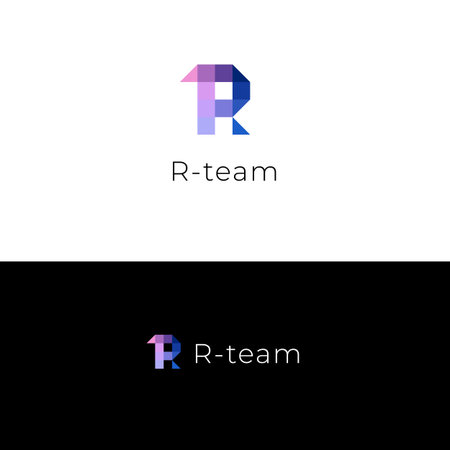 Creative R letter pixelated logo design template symbol for online web agency team company branding iconのイラスト素材
