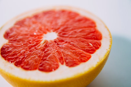 juicy fresh greyprukt, cooking healthy foodの写真素材