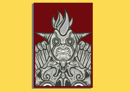 creative display layouts design with Mask as modeling and using pop art coloringのイラスト素材