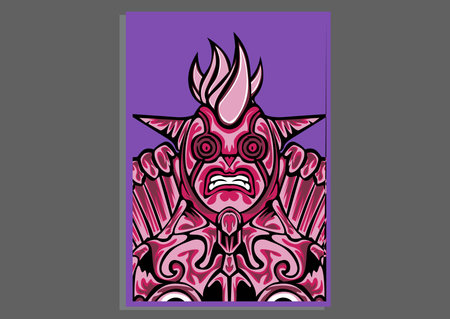 creative display layouts design with Mask as modeling and using pop art coloringのイラスト素材