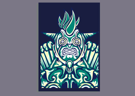 creative display layouts design with Mask as modeling and using pop art coloringのイラスト素材