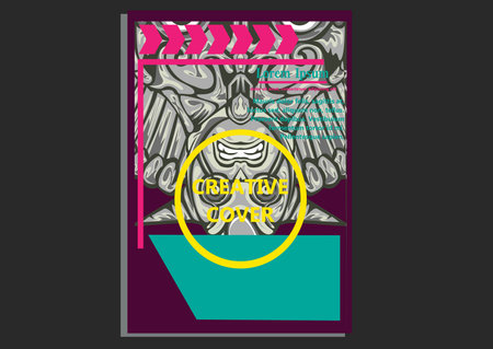 creative display layouts design with Mask as modeling and using pop art coloringのイラスト素材