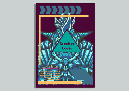 creative display layouts design with Mask as modeling and using pop art coloringのイラスト素材