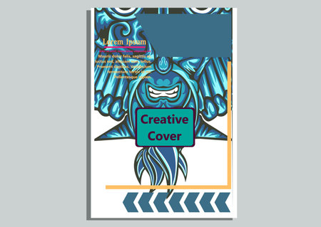 creative display layouts design with Mask as modeling and using pop art coloringのイラスト素材