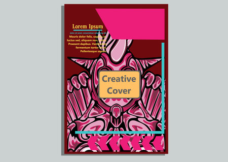 creative display layouts design with Mask as modeling and using pop art coloringのイラスト素材