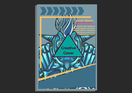 creative display layouts design with Mask as modeling and using pop art coloringのイラスト素材