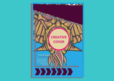 creative display layouts design with Mask as modeling and using pop art coloringのイラスト素材