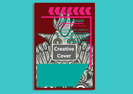 creative display layouts design with Mask as modeling and using pop art coloringのイラスト素材