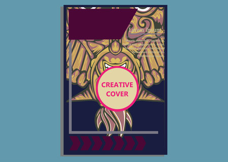 creative display layouts design with Mask as modeling and using pop art coloringのイラスト素材