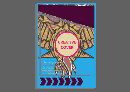 creative display layouts design with Mask as modeling and using pop art coloringのイラスト素材