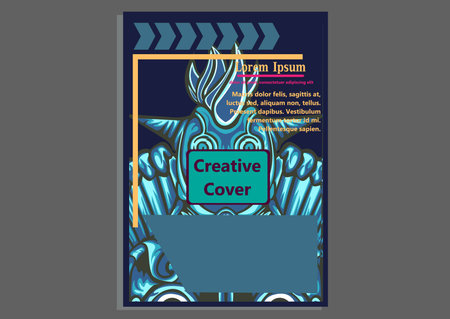 creative display layouts design with Mask as modeling and using pop art coloringのイラスト素材