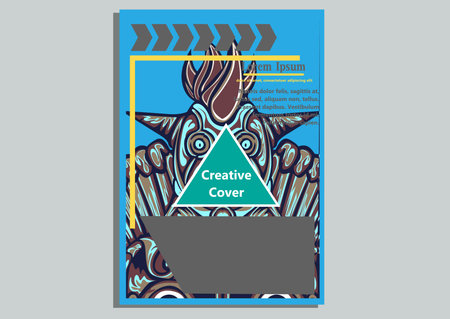 creative display layouts design with Mask as modeling and using pop art coloringのイラスト素材