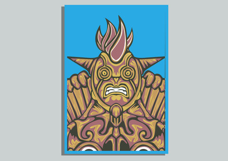 creative display layouts design with Mask as modeling and using pop art coloringのイラスト素材