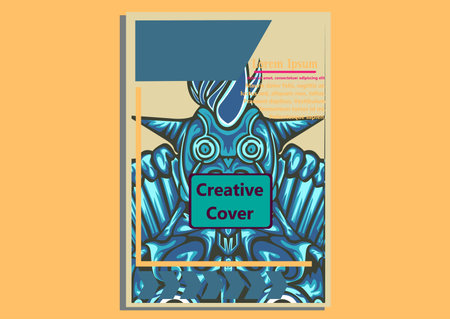 creative display layouts design with Mask as modeling and using pop art coloringのイラスト素材