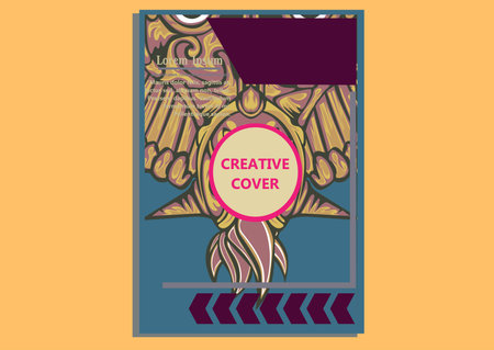 creative display layouts design with Mask as modeling and using pop art coloringのイラスト素材