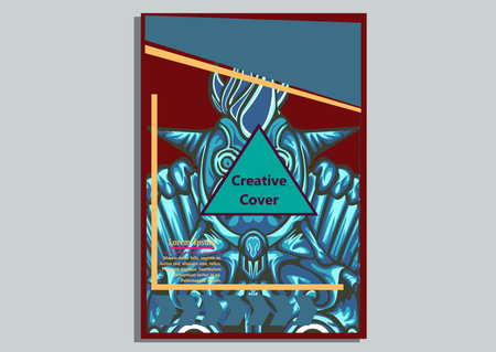 creative display layouts design with Mask as modeling and using pop art coloringのイラスト素材