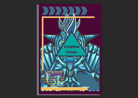 creative display layouts design with Mask as modeling and using pop art coloringのイラスト素材