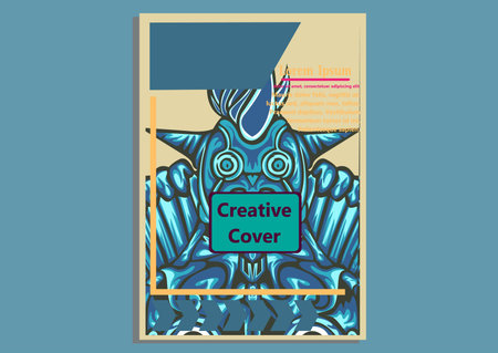 creative display layouts design with Mask as modeling and using pop art coloringのイラスト素材