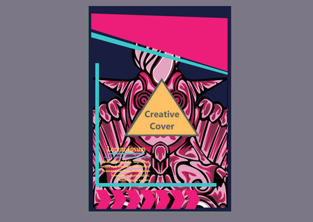 creative display layouts design with Mask as modeling and using pop art coloringのイラスト素材