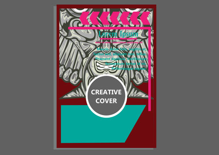 creative display layouts design with Mask as modeling and using pop art coloringのイラスト素材