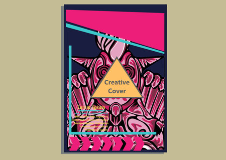 creative display layouts design with Mask as modeling and using pop art coloringのイラスト素材